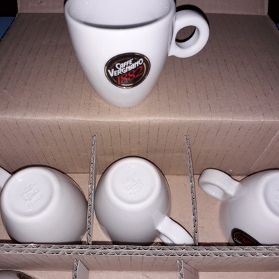 bianco 0,3 litri Tazza da tè in porcellana con manico in 2 pezzi 