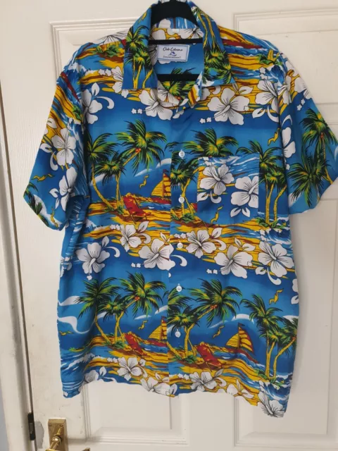 CLUB CUBANA HAWAIIAN SHIRT  TROPICAL FLORAL BEACH ORIGINAL 90's