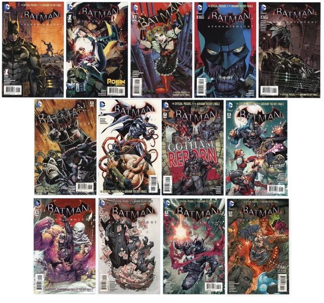 Lot (13) DC Comics Batman #1-12 Arkham Knight By Peter Tomasi Comic Books VF/NM
