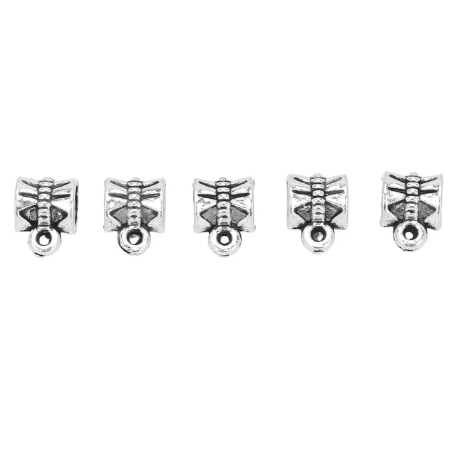 Bartperlen 50pcs Bartperlen Legierung Silber Antik Dekorative Haar Flechten