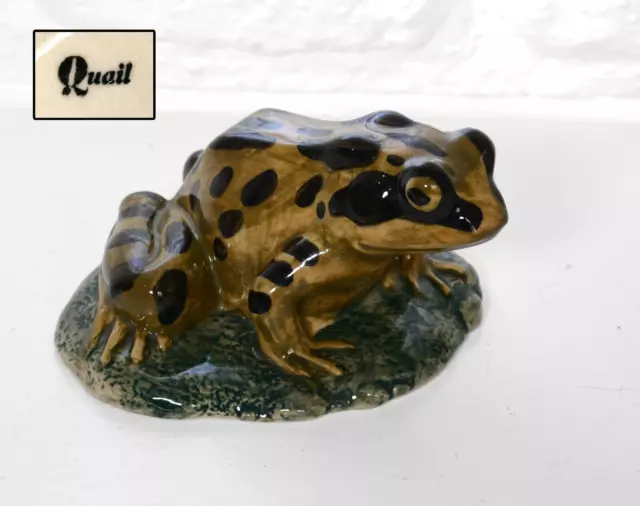 Quail Pottery FROG Ornament c2010. Beautiful Ceramic Piece. Collectable