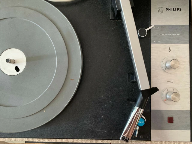 Aiguille Diamant Pour Tourne-disque Philips AF-400 - Sphérique, Force 2,5g, Couleur Noire