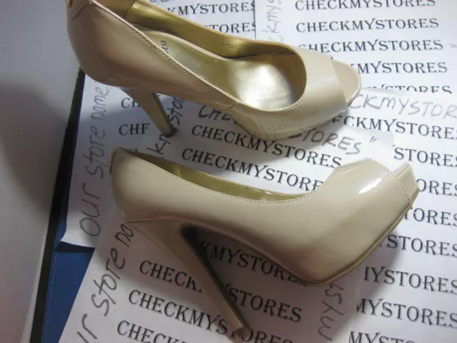 nib NEW Guess G BY GUESS NINZA  Premium  Designer OPEN TOE PUMPS HEELS