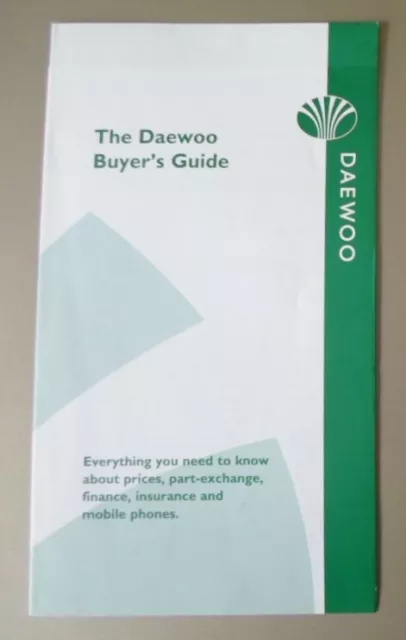 DAEWOO NEXIA & ESPERO orig 1995 UK Mkt Buyer's Guide Brochure with Prices etc