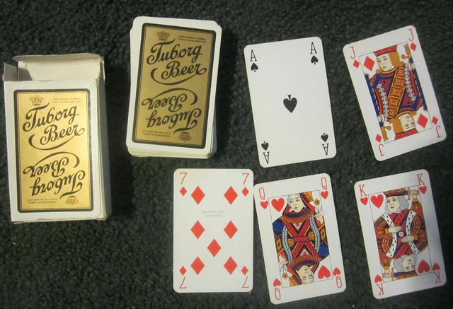 1 Turborg Beer Danish Denmark playing cards minty in box,rare Brewery ad vintage
