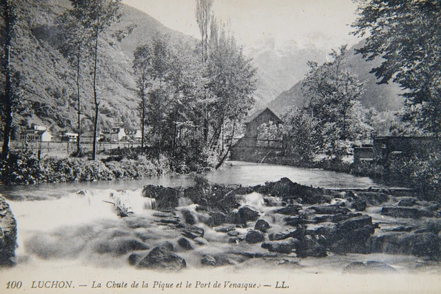 Port of Venasque Luchon France Collotype Postcard Unused