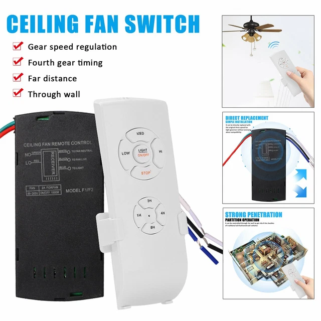 WIRELESS TIMING REMOTE Control Universal Smart Ceiling Fan Light Switch
