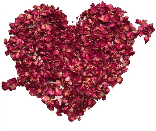 Pétalos de rosa comestibles secos naturales - pétalos secos de rosa roja naturales brotes comestibles