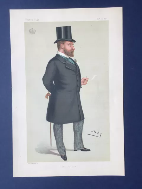 Original 1878 Vanity Fair Print of H.R.H. The Prince of Wales - The Future King