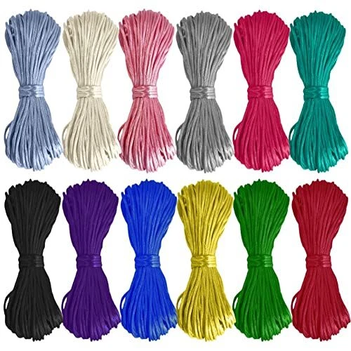 240 Mètres Fil Nylon pour Bracelet Cordon Satin 2mm Cordon pour Bracelet Corde B