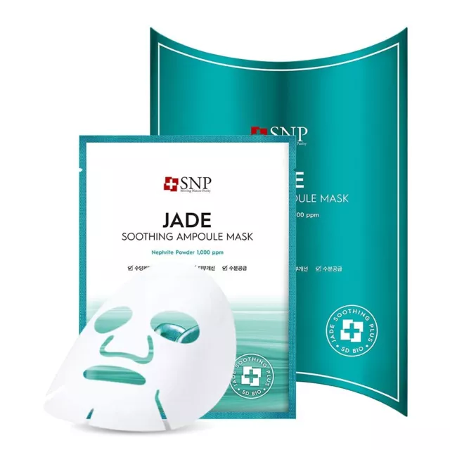 SNP Jade Soothing Ampoule Mask, Korean Skincare, free sample