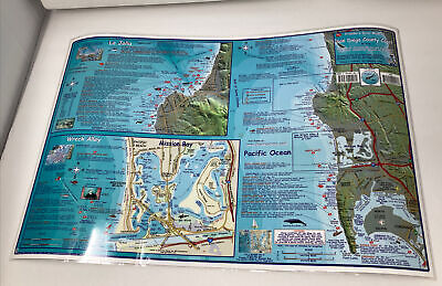 San Diego County Coast Dive Map Laminated Poster Franko Maps