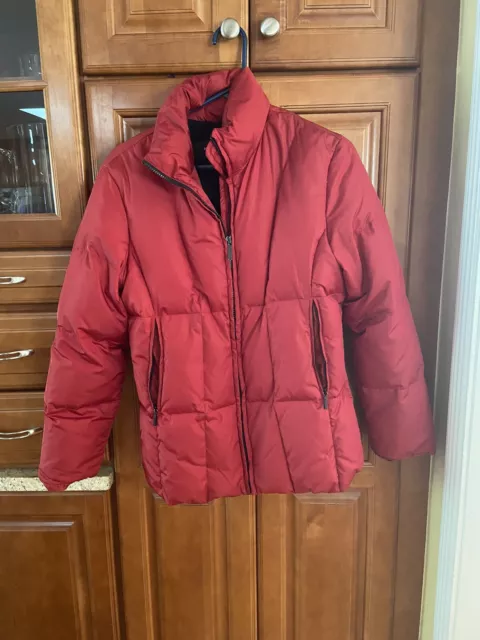 Women’s Red Down Filled Puffer Jacket Coat Andrew Marc New York  - Small