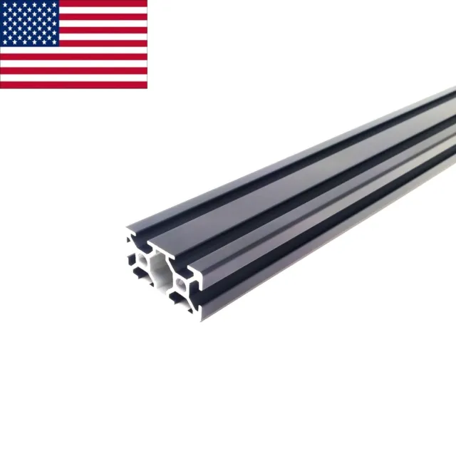 Black 2040 20mmx40mm T-Slot Aluminum Extrusion - 1200 mm 1.2m CNC 3D Printer