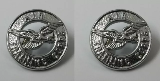 Genuine British Air Force RAF ATC (Air Training Corps) Metal Lapel Pin Badge X2