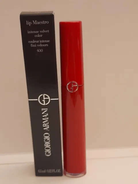 Giorgio Armani Lip Maestro Terciopelo Intenso Color 400 El Rojo Caja 6,5 ml
