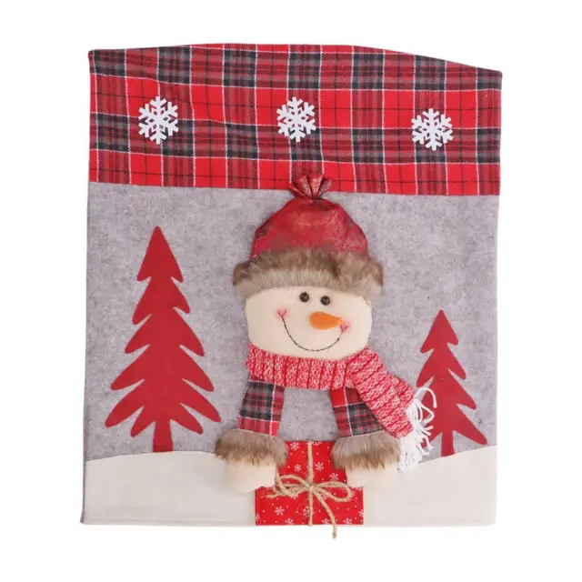 MY# Christmas Chair Cover Comfortable Durable 3D Reusable for Holiday Festival (