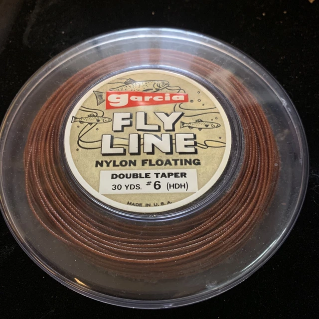 Vintage Garcia Fly Fishing lure Line In Case Exe 30 Yd #6 HDH Floating nylon