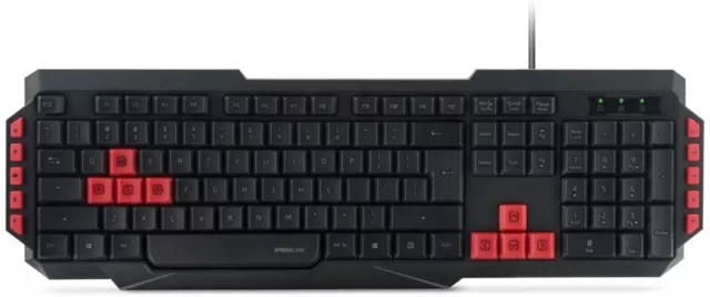 Speedlink LUDICIUM Gaming Keyboard - Gaming USB Tastatur - LED - flach