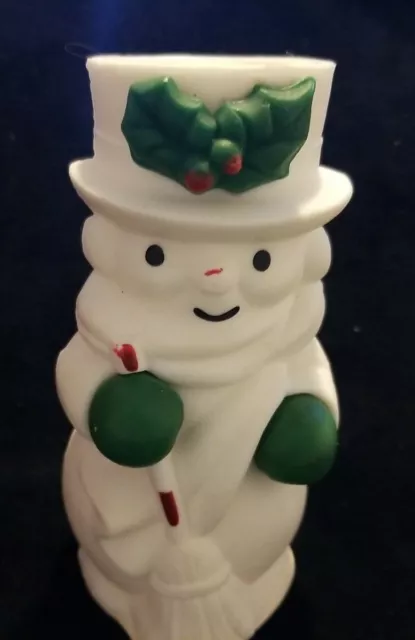 AVON Vintage MR SNOWLIGHT Bayberry Fragrance Candle Christmas Snowman