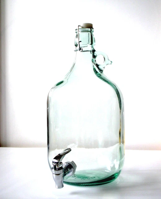 5-Liter Blaue Glasballonflasche Mit Bügelverschluss – Für Wein, Gärung & Dekoration Gärballon 5L Mit Bügelverschluss