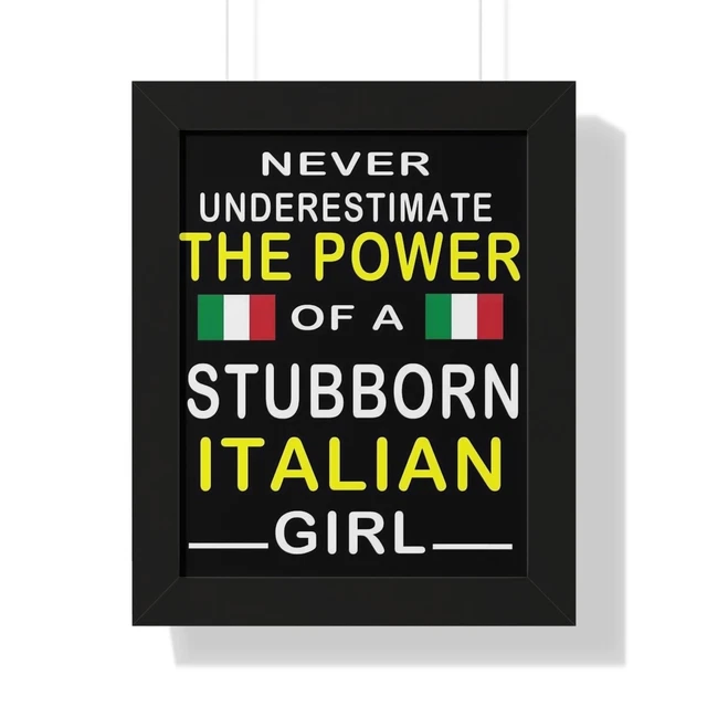 Póster vertical enmarcado italiano obstinado de Gil