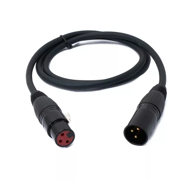 Cable de Audio 100 CM XLR 3 Enchufe Polos A Conector Aux Adaptador en Negro