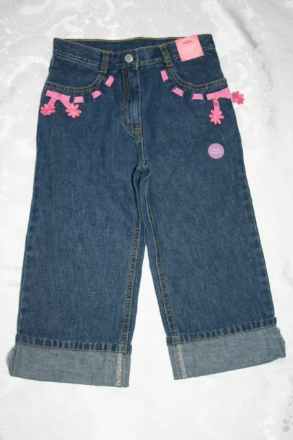 Gymboree FRESHLY PICKED PALM SPRINGS Denim Cuffed Pants w/ pink trim  NWT 5t