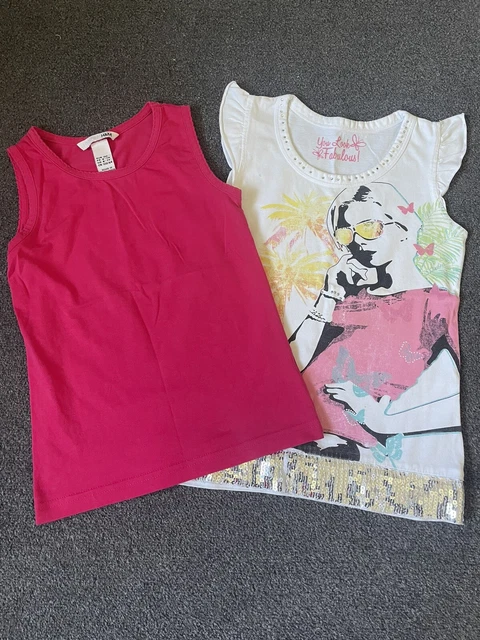 Girls vest bundle age 6-7