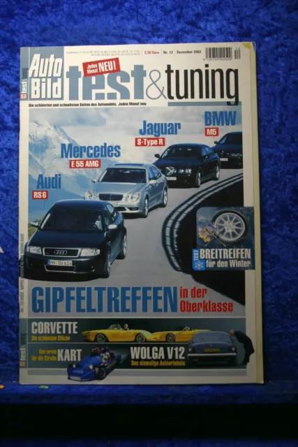 Auto Bild Test & Tuning 12/02 Corvette Wolga V12 E55 AMG Audi RS6 BMW M5
