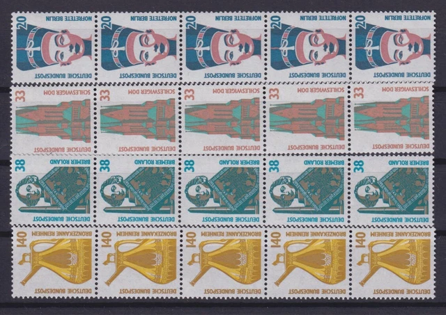 Bund 1398-1401 Au RM 5er Streifen mit ungerader Nummer SWK  postfrisch