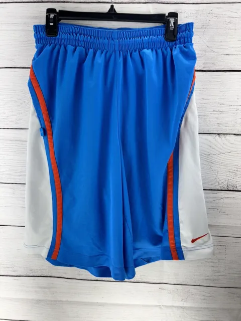 Nike Dri-Fit Basketball Cross Fit Retro Shorts LargeMalibu Blue Orange White
