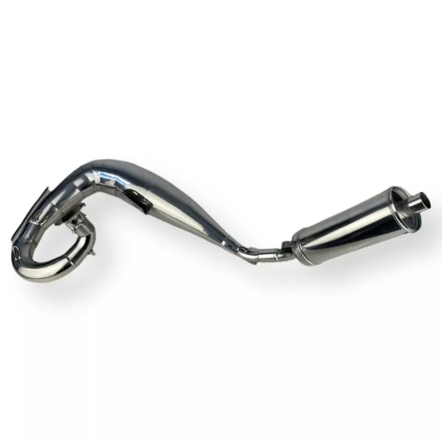 Lambretta S3 Li GP SX TV Taffy Style Expansion Exhaust -Polished Stainless Steel