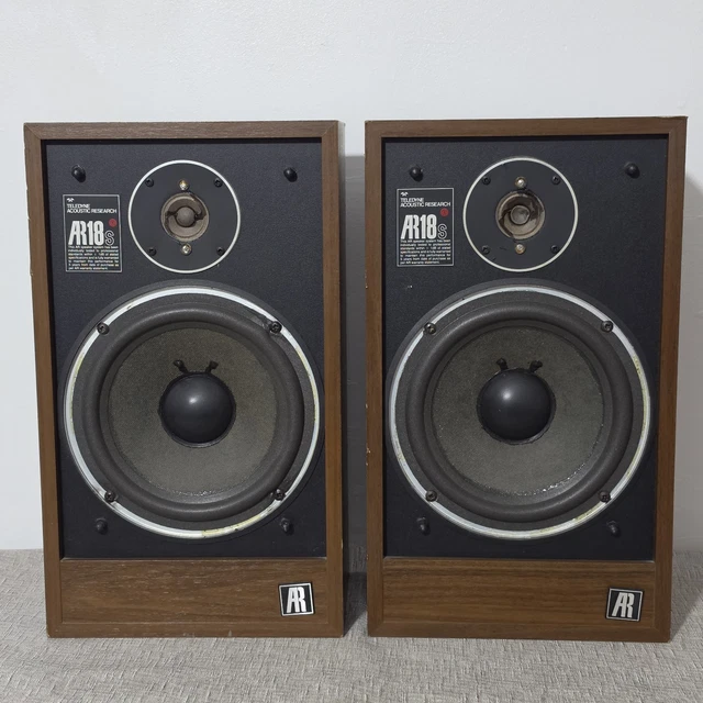 VINTAGE TELEDYNE ACOUSTIC Research AR18S HiFi Bookshelf Speakers Wooden ...