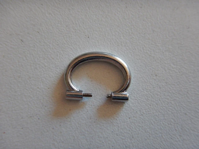 Bélière Ancienne Style Art Déco Pour Montre De Poche - Anneau "swing Ring" En Métal Argenté - Très Bon état