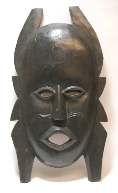 Vintage Hand Carved Wood African Mandinka Tribal Mask Art Work