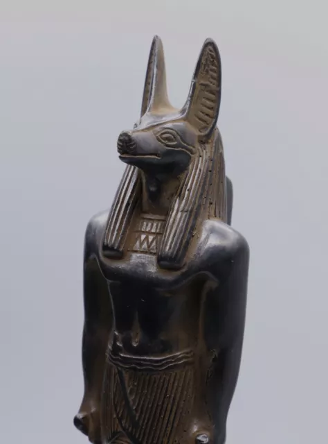 Ancient Egyptian Statue Antiques Anubis God Deity Egypt Black Stone 3