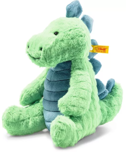 Steiff 087813 - Soft Cuddly Friends Spott Stegosaurus, Dino, grün/petrol, 28 cm