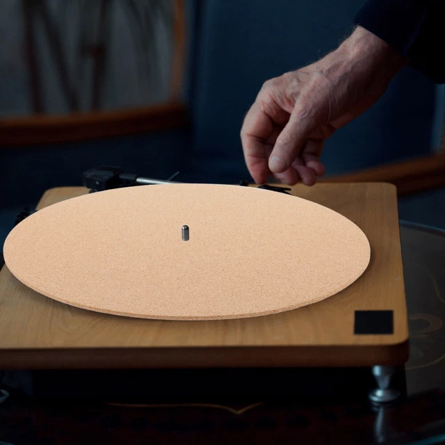 Tapis De Platine Vinyle En Liège 29,7x29,7 Cm - Antivibration, Antidérapant, Pour Tourne-disques