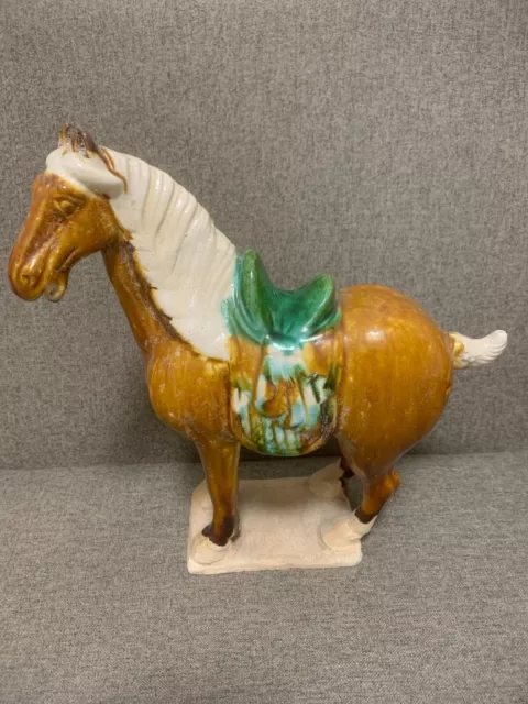 9.2 Inches Large Chinese Porcelain Hand Made *Tang Horse* Statue WOW003