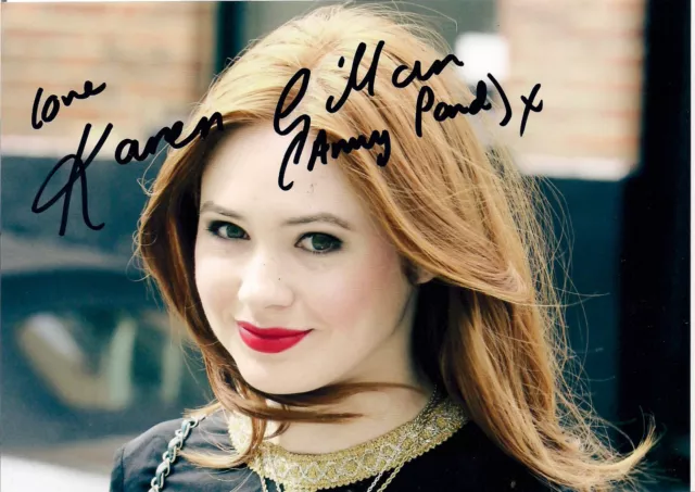 KAREN GILLAN DR WHO AMY SIGNED AUTOGRAPH 6 x 4 PRE PRINTED PHOTO MATT SMITH ERA