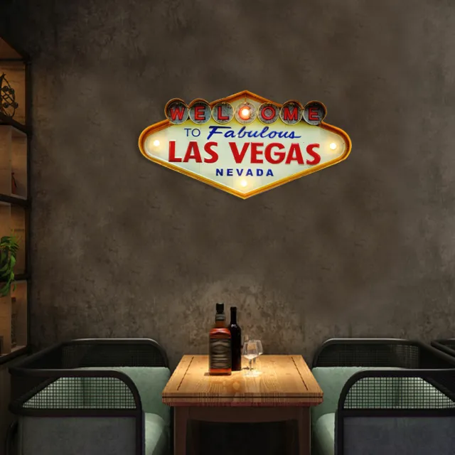 1*Welcome to Fabulous Las Vegas Nevada Bar Beer Neon Light Metal Sign Durable❕