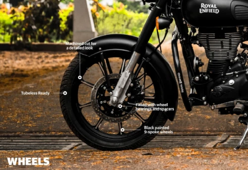 Kit de jantes en alliage usiné Royal Enfield avec frein à disque pour...