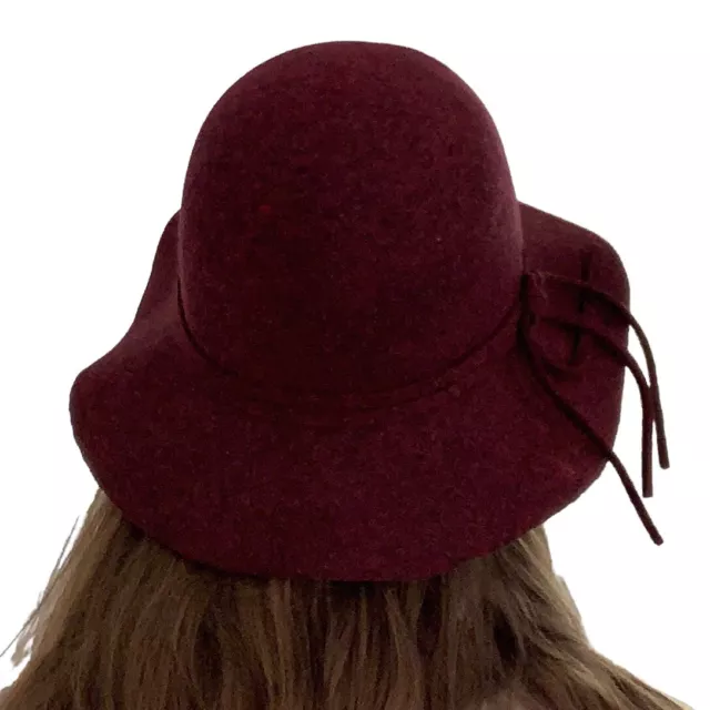 Nordstrom Floppy Red 100% Wool Felt Hat