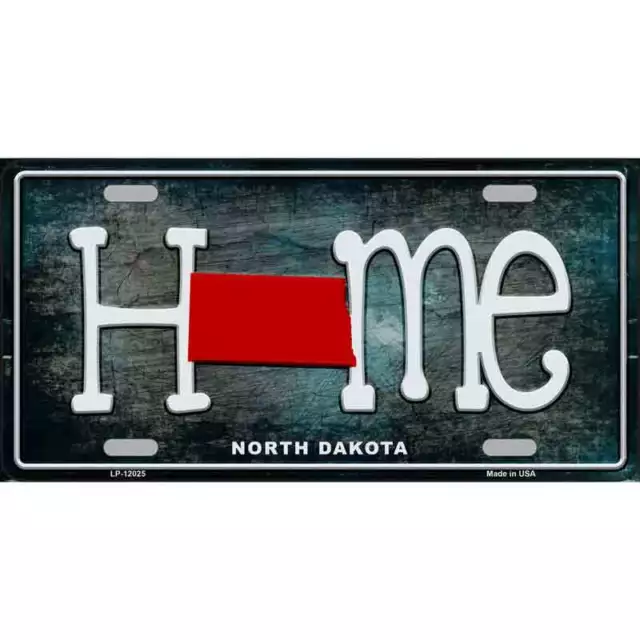 North Dakota Home State Outline Novelty License Plate Tag LP-12025