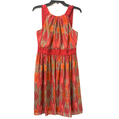 Antonio Melani Multicolor Boho Abstract Print Shift Cocktail Dress Size 6