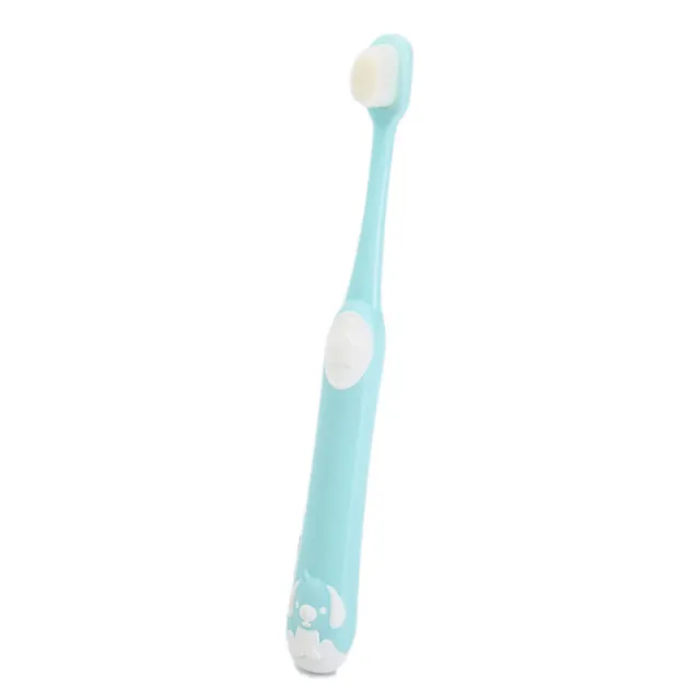 Cepillo de dientes para niños con forma linda mano de obra fina para niños cerdas suaves cepillo de dientes azul