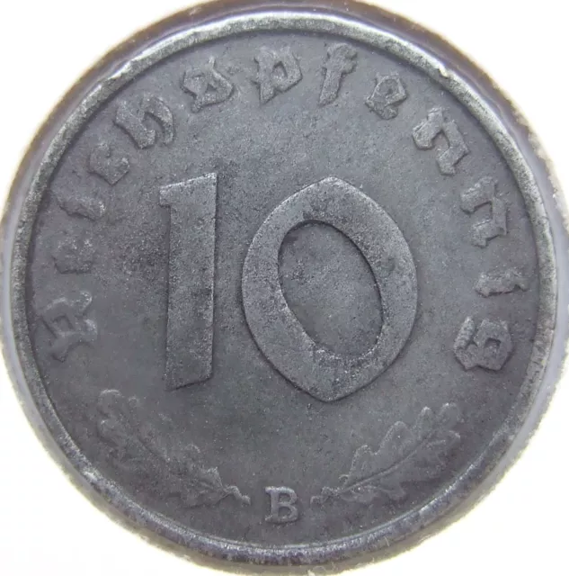 Münze Deutsches Reich 3. Reich 10 Reichspfennig 1942 B in Sehr schön