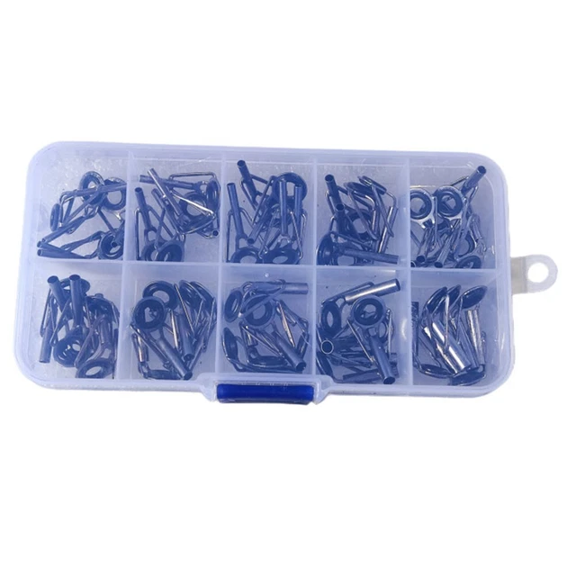50 pz kit riparazione punta canna da pesca guida anello ceramica set occhi punta 16 38 mm diapositiva