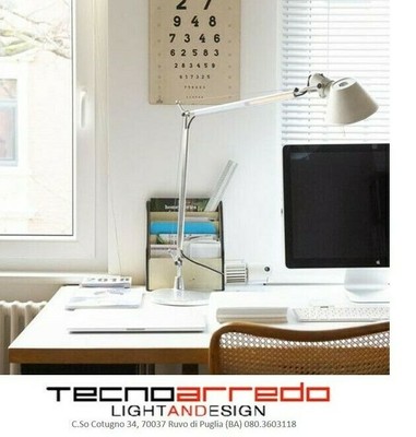 alluminio Lampada tavolo 9021137 dimmerabile Artemide Tolomeo tavolo Micro LED 8 Watt 
